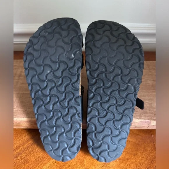 BIRKENSTOCK Black MAYARI Birko-Flor Toe-Loop Slide On Sandals Sz 37 (US 6-6.5) - Picture 8 of 13